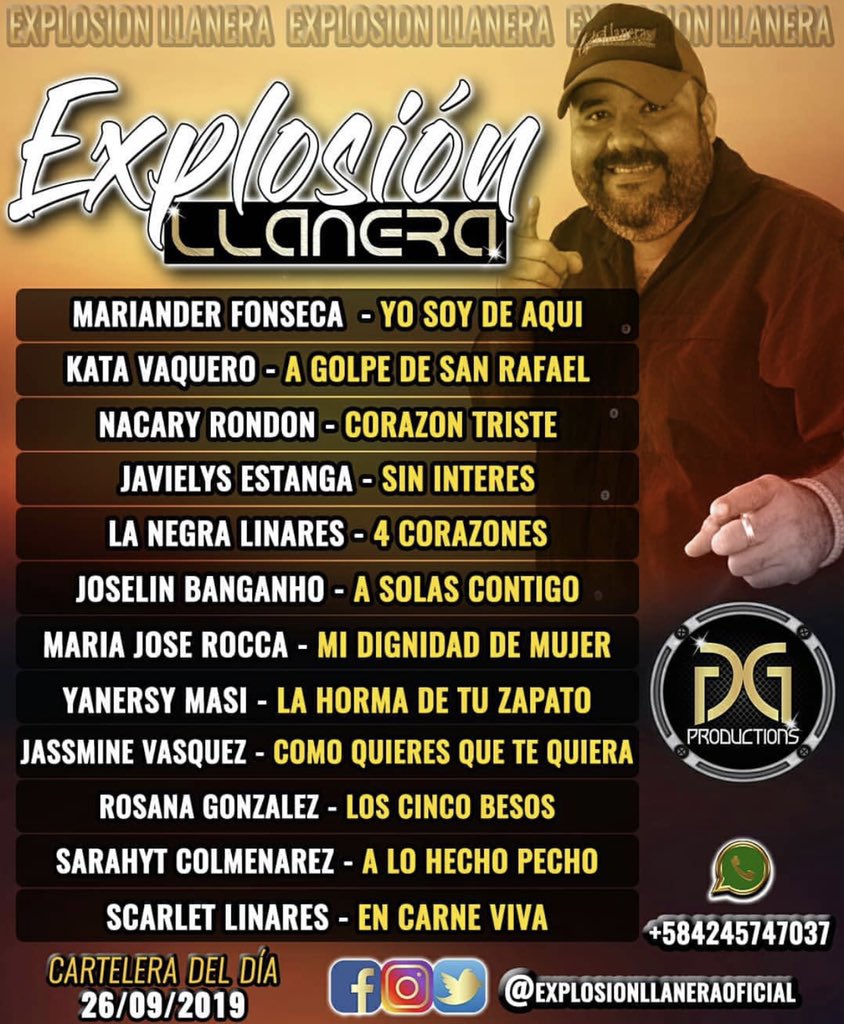 AlegreBengali's tweet photo. Seguimos sonando con “A golpe de San Rafael en #ExplosionLlanera el programa de @sumodelfolclore en #Yaracuy. Gracias, vale !! https://t.co/wFeYEJs0FV