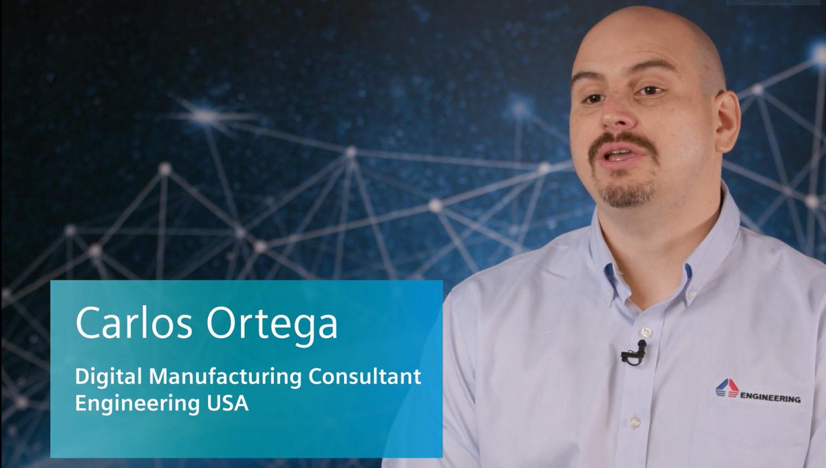 siemenssoftware's tweet photo. Watch this video featuring Carlos Ortega, Digital Manufacturing Consultant from Engineering USA, to learn how you can avoid the major challenges of deploying a discrete event simulation initiative.   #Tecnomatix #plantsimulation #ENGUSA 
https://t.co/DhO8xsTNj9 https://t.co/dQLn1iyQmR