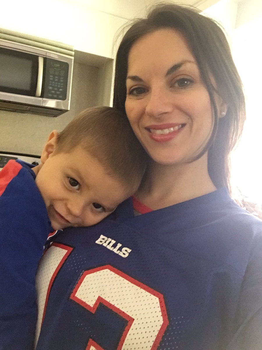 TeamNaaman's tweet photo. Game day snuggles! @Buffalonian83 @BuffaloBills @Bills_Mafia #BUFvNE #ChildhoodCancerAwarenessMonth https://t.co/5uEOGDEebE