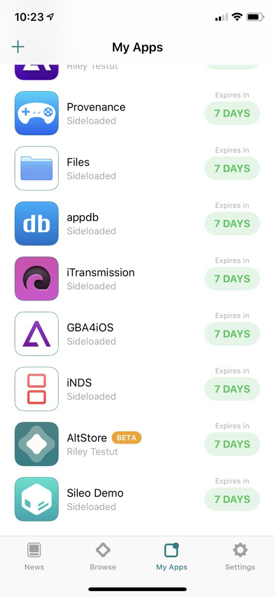 altstoreio's tweet photo. Support for sideloading *any* app is coming soon, and is available right now (in beta) for patrons. Here are some of the apps I’ve been testing out 🎉 https://t.co/KzOs2CRm96