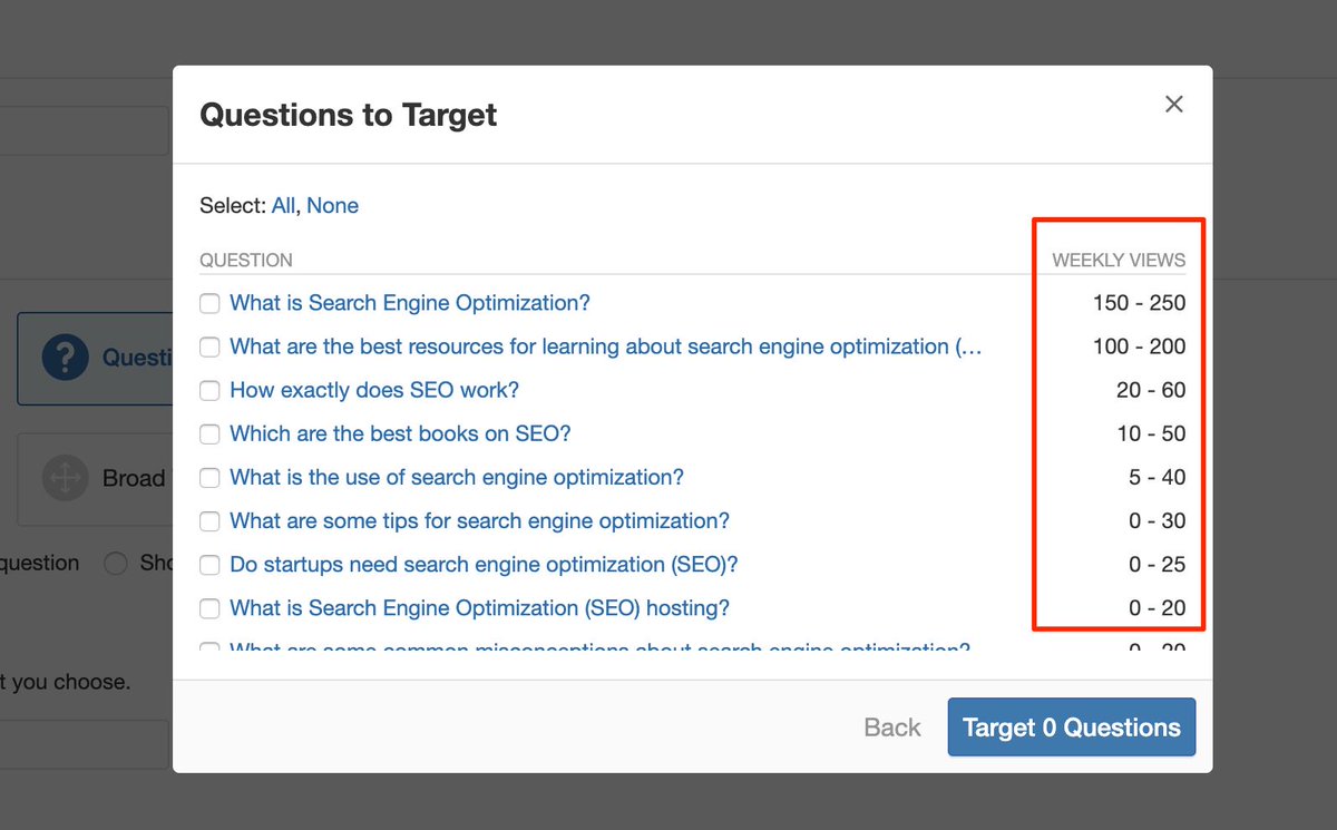 How do you find the best questions to answer on Quora? 

Use the Quora Ads 'hack'. 

If you set up an Ads account, select “Questions Targeting,” and then enter a relevant keyword, Quora will suggest questions to answer and show the number of weekly views.