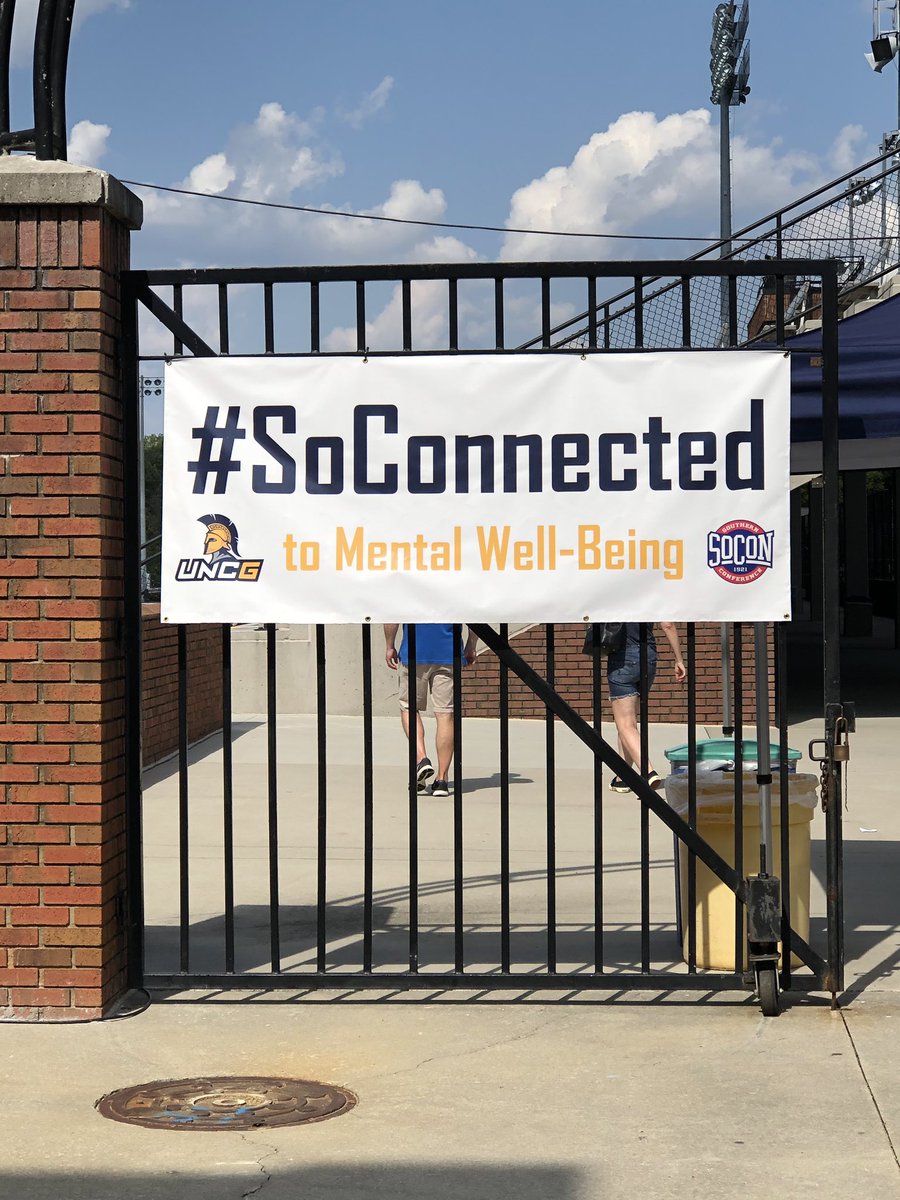 UNCG_SASS's tweet photo. Kicking off the SoCon Mental Health Awareness Week at Women’s Soccer today! We support you @SpartanSAAC & all other student-athletes! #SoConnected #SoConSAAC https://t.co/1wmQRQL3JA