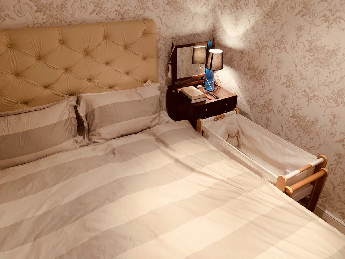 Amyibeeson's tweet photo. Do you think I picked the new wallpaper to match the @SnuzUK #snuzpod? @NewArrivalBook #crib #babyprep #mumtobe #babysleep 💤 https://t.co/z0qj2BEPjM