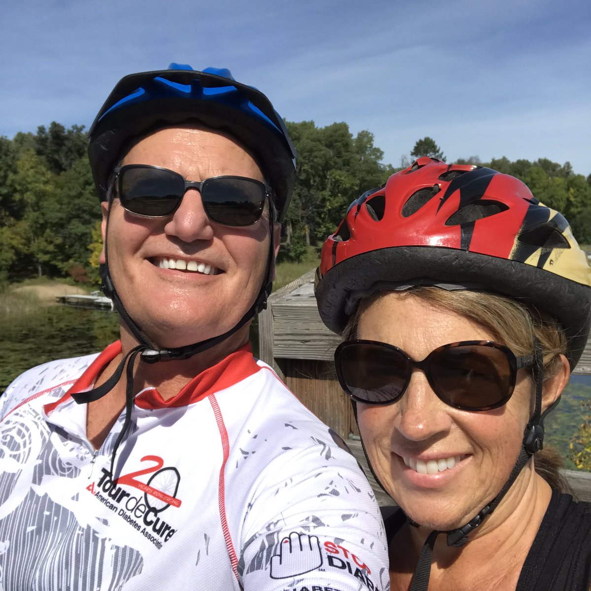MarkJBrenner1's tweet photo. Biking with my favorite girl two weeks ago in lake country on the Heartland Trail. Is summer now over? 😢 https://t.co/piKnCPu3Gs