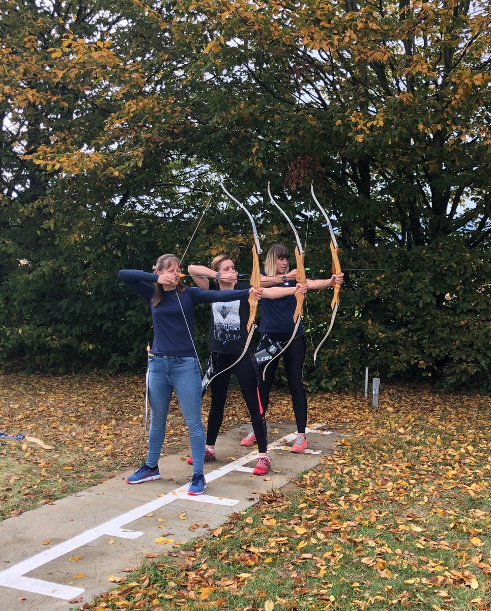 J-12 Entrainement de tir a l'arc pour les Amazones du rail. Merci François Delpierre pour tes précieux conseils. #raidamazone