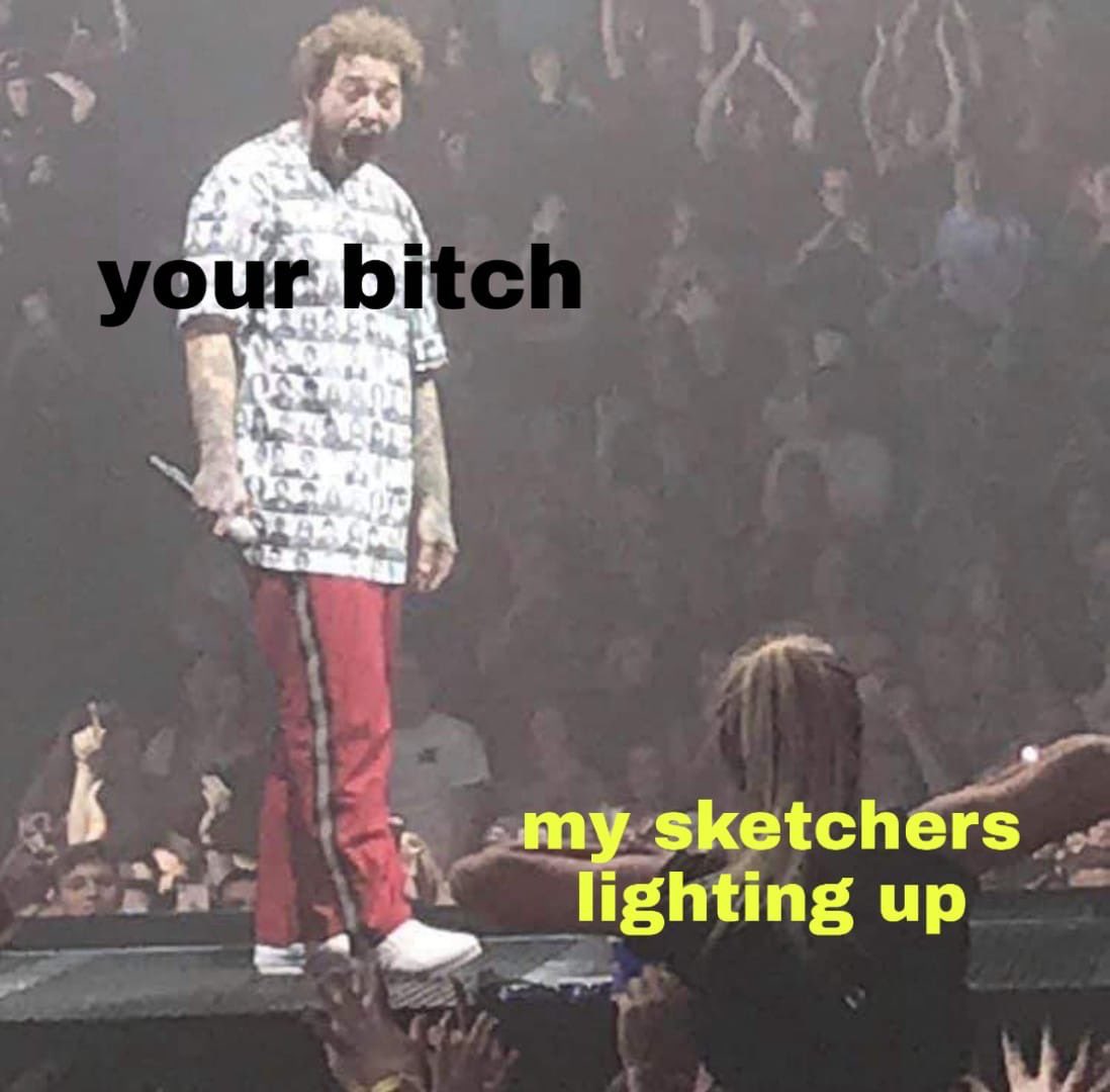 Someone flashed Post Malone at his concert last night and his reaction=  PRICELESS!!!!!! QUALITY MEME MATERIAL!