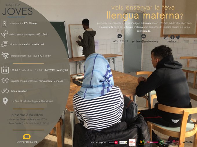 EspaiAvinyo's tweet photo. 🤔 T'agradaria ensenyar les llengües que es parlen a casa teva? 🗣️
 
👉🏾 @prllm busca joves com tu! 
ℹ️ Informa't: https://t.co/rNQTYfx9Je
#somprollema https://t.co/KiKNl31495