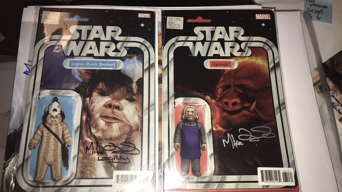FirstClassMem's tweet image. Mike Edmonds signed Star Wars comics starwarsautographs.net #ewok #logray #ugnaught #starwars