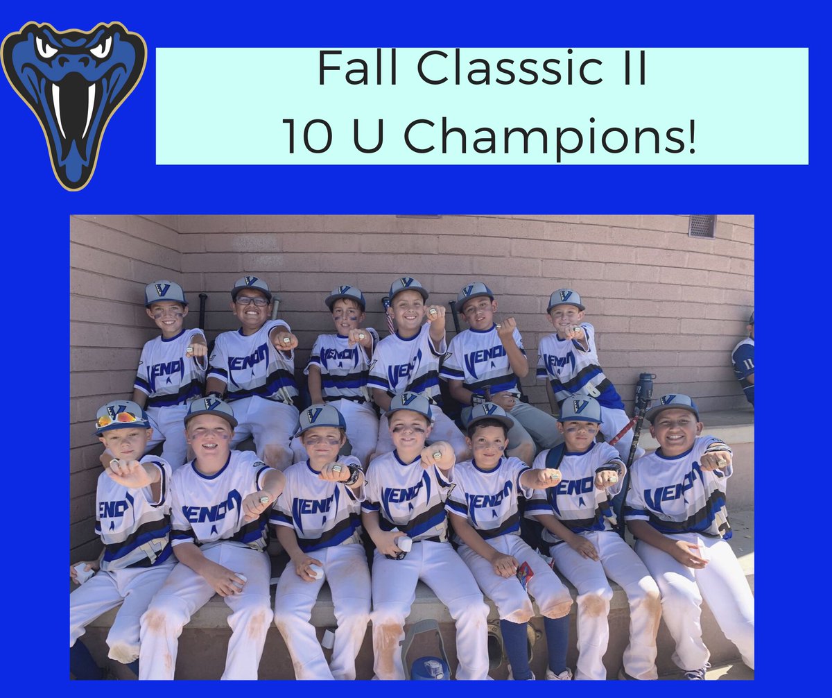 azvenombba's tweet photo. Great job to our 10’s today who worked hard this weekend, made it to the Silver Championship and won!!! We are so proud of them!! Let’s go Venom!! ⚾️💙#AZVenomBBA #oneteamonefamily #wearevenom #venomproud #thisiswhereitsat #itsagreatplacetobe #supportvenom #usssa #usssabaseball https://t.co/SWIzBeexE8
