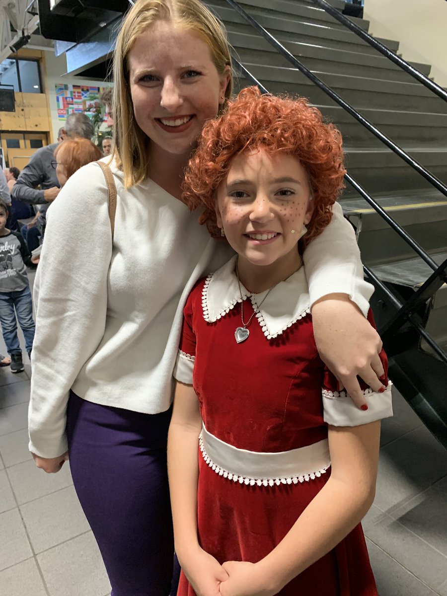 Thoroughly enjoyed Annie this afternoon! Great performance <a href="/BondyMrs/">Mrs. Bondy</a> ! You were so funny and your vocal performance was awesome! Peyton was amazing as Annie 😘 Thanks for a great afternoon!  <a href="/mommadelpapa/">Trisha DelPapa</a> <a href="/LeahhFlynn/">Leah</a>