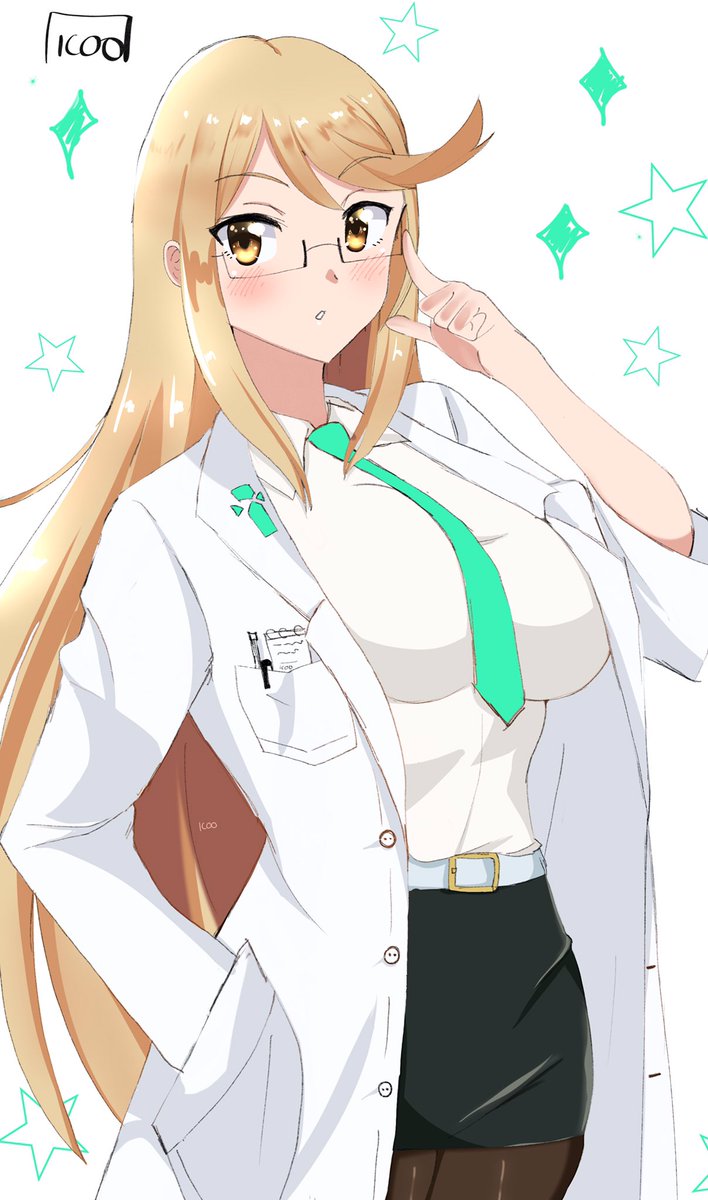 lab coat girl Anime