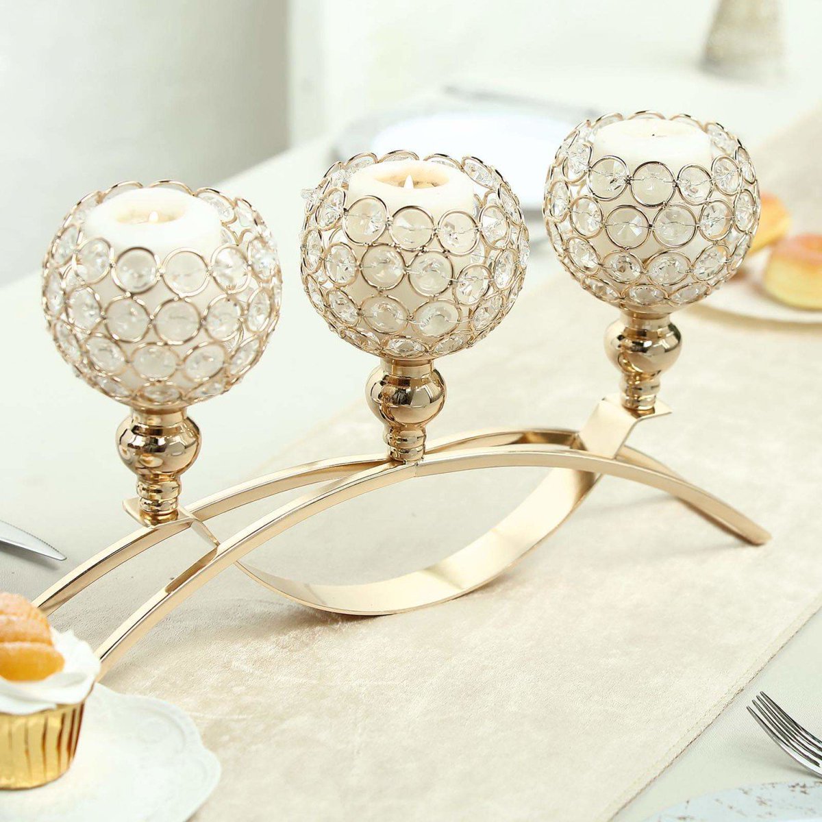 TableclothsF's tweet photo. 🔥 New Product Showcase! 🔥

Spectacularly intricate and elegantly unique, our Gold Crystal Candle Holder features 3 crystal beaded cups perched on sleek scrolling bars of glossy metal. #tableclothsfactory #Sale #ShopNow

➡️ Check Them Out Here! - https://t.co/NVwiqZOUOx https://t.co/jUfaVo3WIp