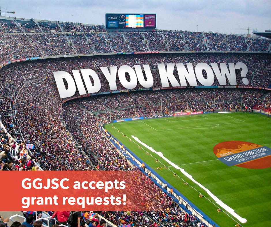 Our goal: grow sporting events in our area that make a positive economic impact on the #GrandValley.🙌 To help encourage MORE events to come our way, we accept grant requests!
Learn more about our grand process: bit.ly/30h8tWI

 #ggjsc #gjsports #sportgrants