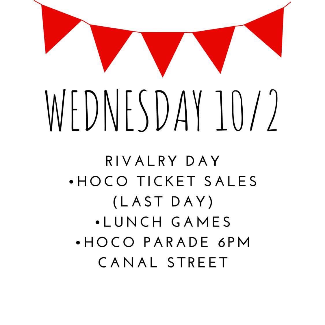 cudasga's tweet photo. homecoming week events https://t.co/xfiptHVXaT