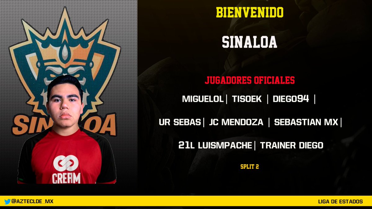 SelecSinaloa's tweet photo. ¡Presentamos a los jugadores que nos representarán en el 2do split de @AztecLDE_Mx!
Lucharemos hasta el final para traer este campeonato a tierras sinaloenses.
#PuroSinaloa #SinaloaOp https://t.co/OhSuxeK6E9