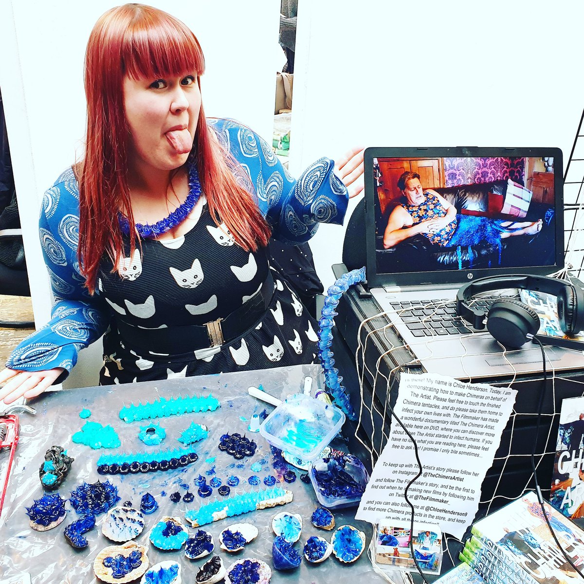 TheFilmmaker_'s tweet photo. I met @ChloeHenderson9 She was somewhat informative. At least she agreed to screen my film at the @ootbdrillhall #MakersMarque Filmed interview with Chloe coming soon. There is more to be learned about The Artist... https://t.co/LpokVrzPZH