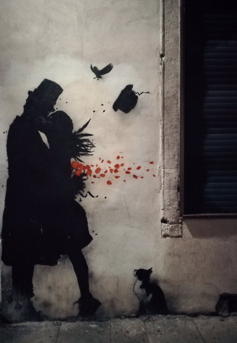 KarenLibs's tweet photo. We'll take ourselves out in the street
and wear the blood in our cheeks like red roses / @ #Padova #streetart #drawings #thenational https://t.co/W3PNZATCtA