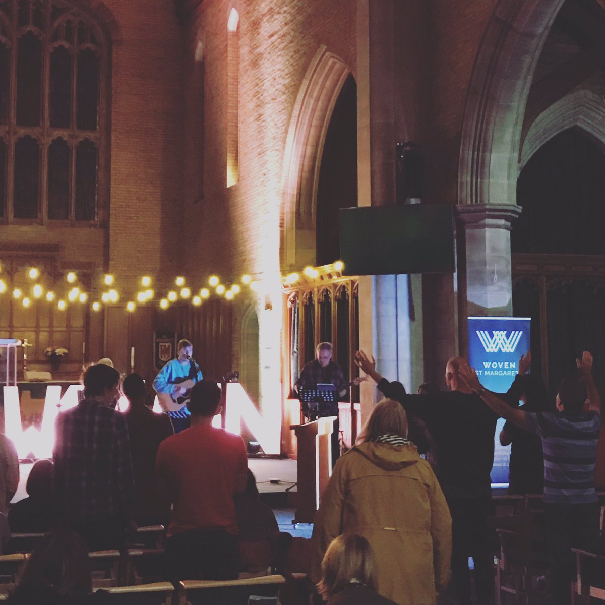 Great worshipping Jesus tonight at the 6pm <a href="/woven_church/">Woven Church</a> ... fab to see so many new faces!