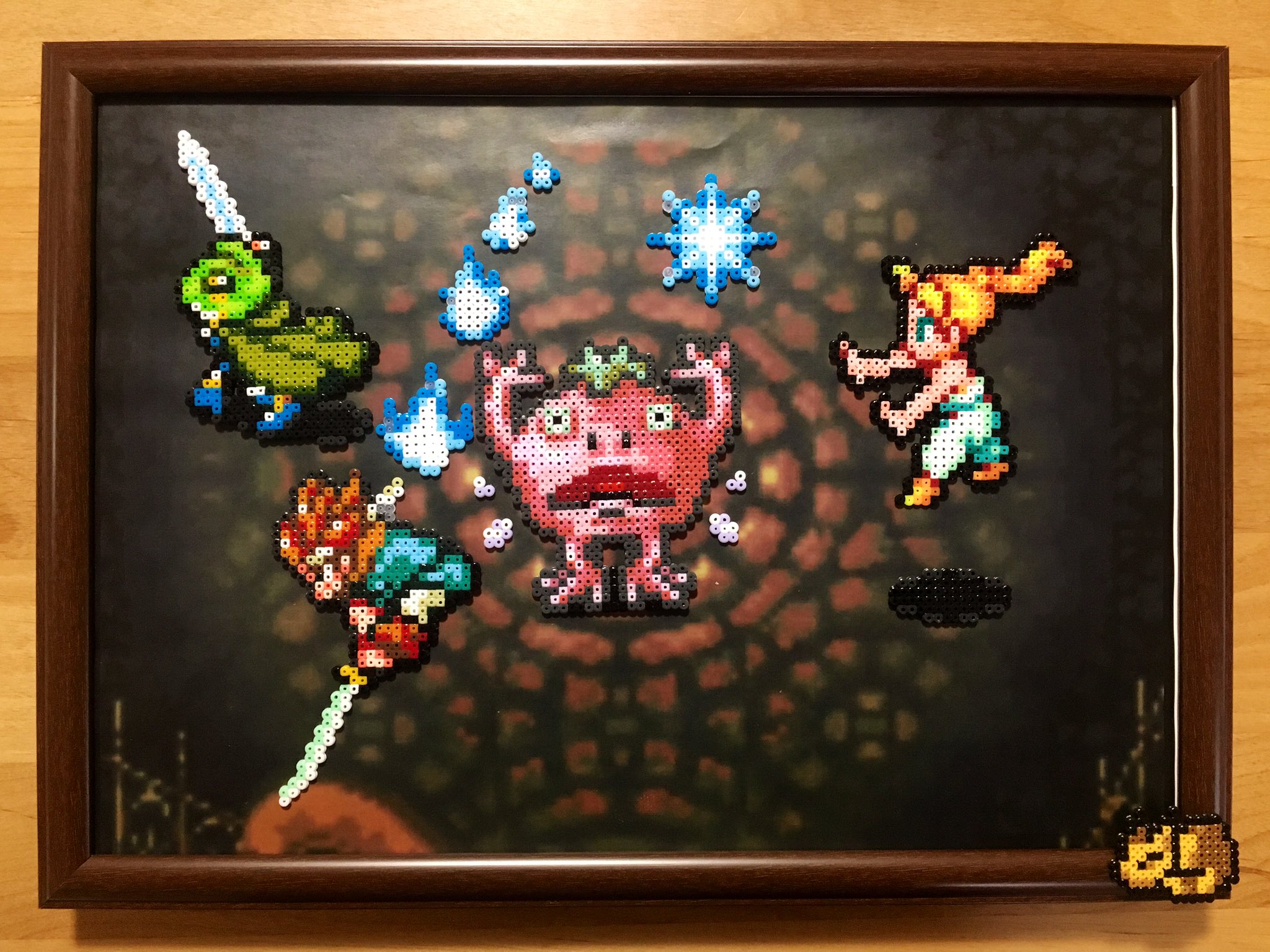 ちおん クロノトリガー シーン7 Vs Lv99スペッキオ B4サイズ 絵になる連携技を探した結果 アークインパルスを採用 上手く再現できたかな たきたきさん リクエストありがとうございました クロノトリガー アイロンビーズ ミニフューズビーズ