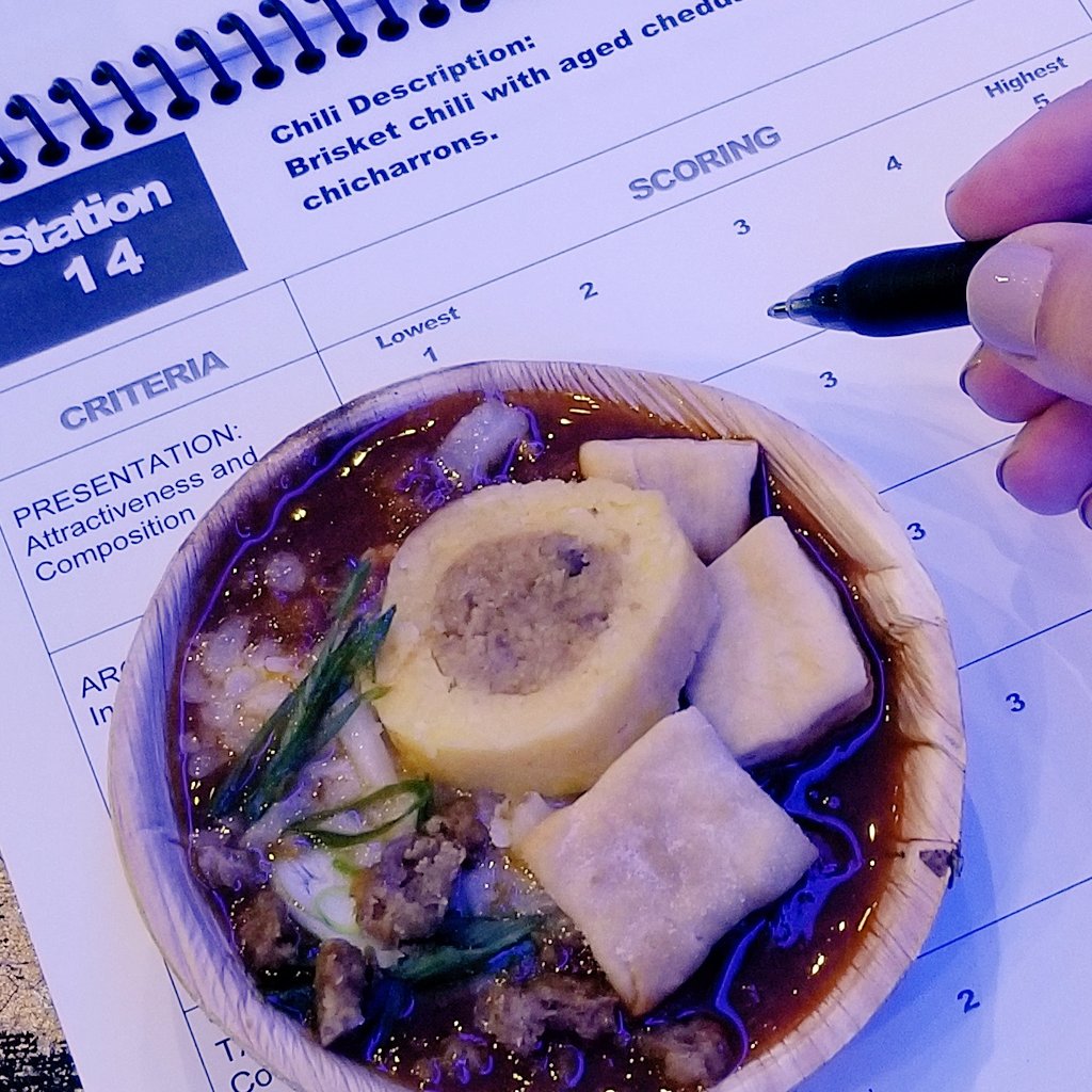 Winning chili from the chef <a href="/DuckInnChicago/">TheDuckInnChicago</a> at inaugural Chili Cook-off thru <a href="/IlliniRestAssoc/">IllinoisRestaurants</a> and <a href="/Chicago_Gourmet/">Chicago Gourmet</a> Honored to have been one of the judges at this food competition. #Chili #ChiGourmet #ChicagoGourmet