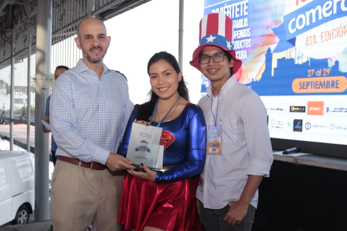 lacamaragye's tweet photo. Ganadores mejor stand en la #FeriaDelComercioCCG 🎉

Primer lugar:
@cenecuador 
Segundo lugar:
#RugelMotos
Tercer lugar:
#Innuvo https://t.co/Soi1lnVPuy