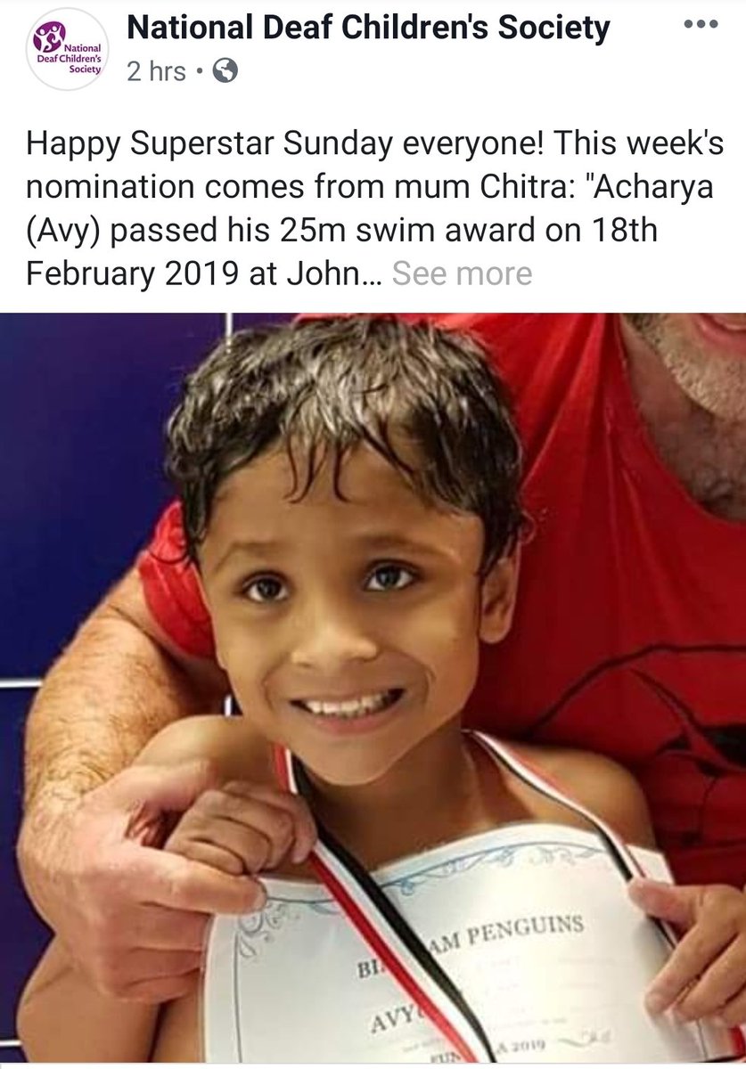 chitraacharya's tweet photo. #ProudMummyAlert! π
Avy featured in today's @NDCS_UK #Superstar Sunday on #Facebook & #Instagram
@ActiveNottm
@RushcliffeArena
@HRLFC
@FrameFootball
#NDCS
#NDCSFamily
#Swimming
#DeafFriendly
#HearingLoss
#HearingAids
#AdditionalComplexNeeds
#FrameFootball
#RollsRoyceHucknall https://t.co/fIMMcmbsZb