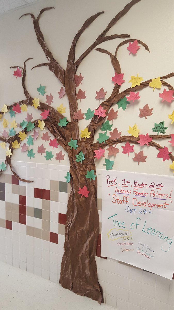 ElizabethKeit19's tweet photo. Andress Feeder Pattern PreK -2 Teacher Training @ Tom Lea. Teachers leaf their learning, such as "Great day of hands-on activites", and "Thank you for all the awesome resources" at Friday's Staff Development Day!! @STEMscopes @CindyGelabert @veronicafmontes @ELPASO_ISD https://t.co/xbLUepNR8r