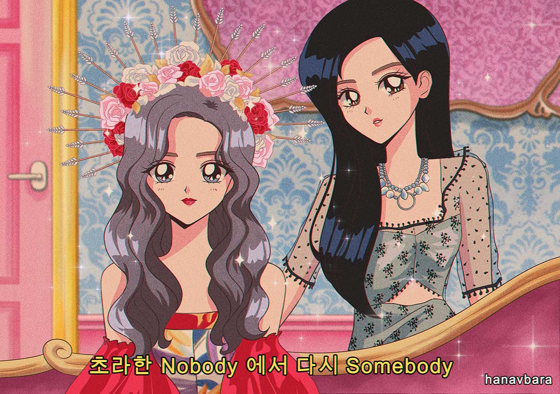 hanavbara's tweet photo. feel special as a 90's anime ✨ #TWICE https://t.co/UKPouZlLE1