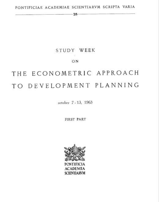 1/ This quote is a 1963 collective statement by 18 economists concluding a week-length discussion of econometrics in Vatican at the request of the Pontifical Academy Science, a story told in a fascinating paper by Ariane Dupont-Kieffer here  https://read.dukeupress.edu/hope/article-abstract/51/3/515/137811/The-Vatican-Conferences-of-October-7-13  https://twitter.com/Undercoverhist/status/1178053824625463297