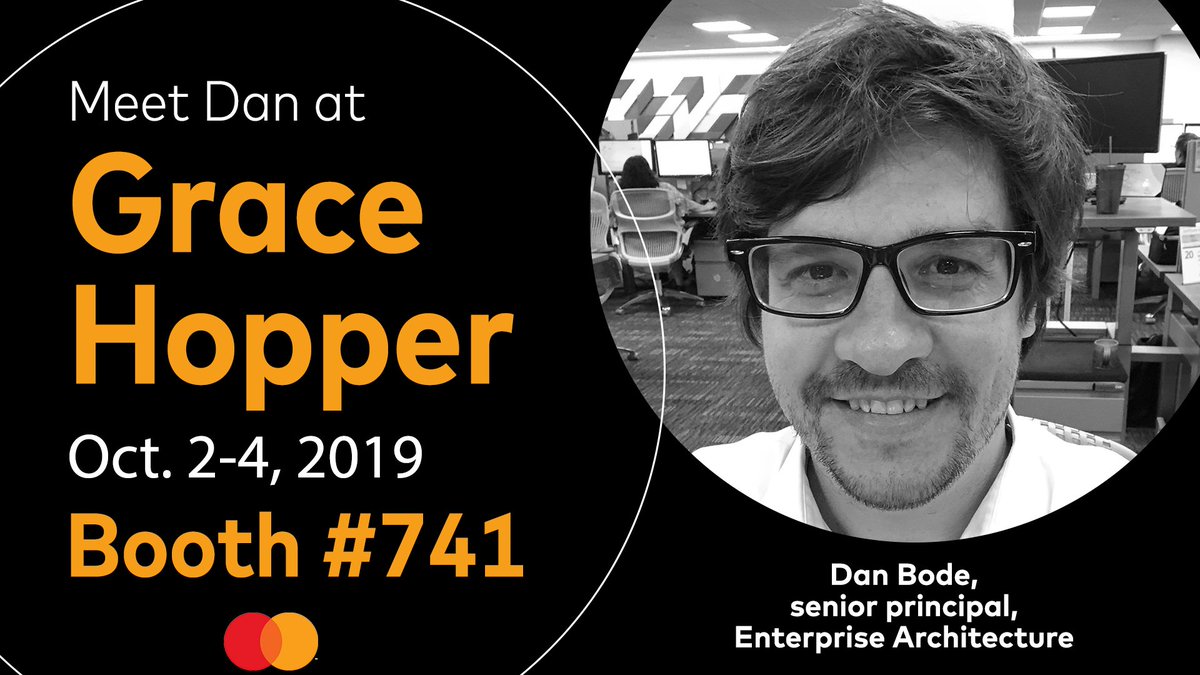 wearemastercard's tweet image. Come meet Dan! An enterprise architect technologist in Mastercard’s Operations and Technology division. #GHC19 #techtalent #innovatewithus