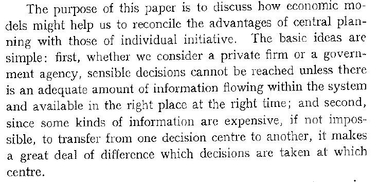 6/Stone believes that econometric models “might help us reconcile advantages of central planning with those of individual initiative,” & outlined his dual model of growth in which econometricians identify a long-term steady state then a path toward it through transient states