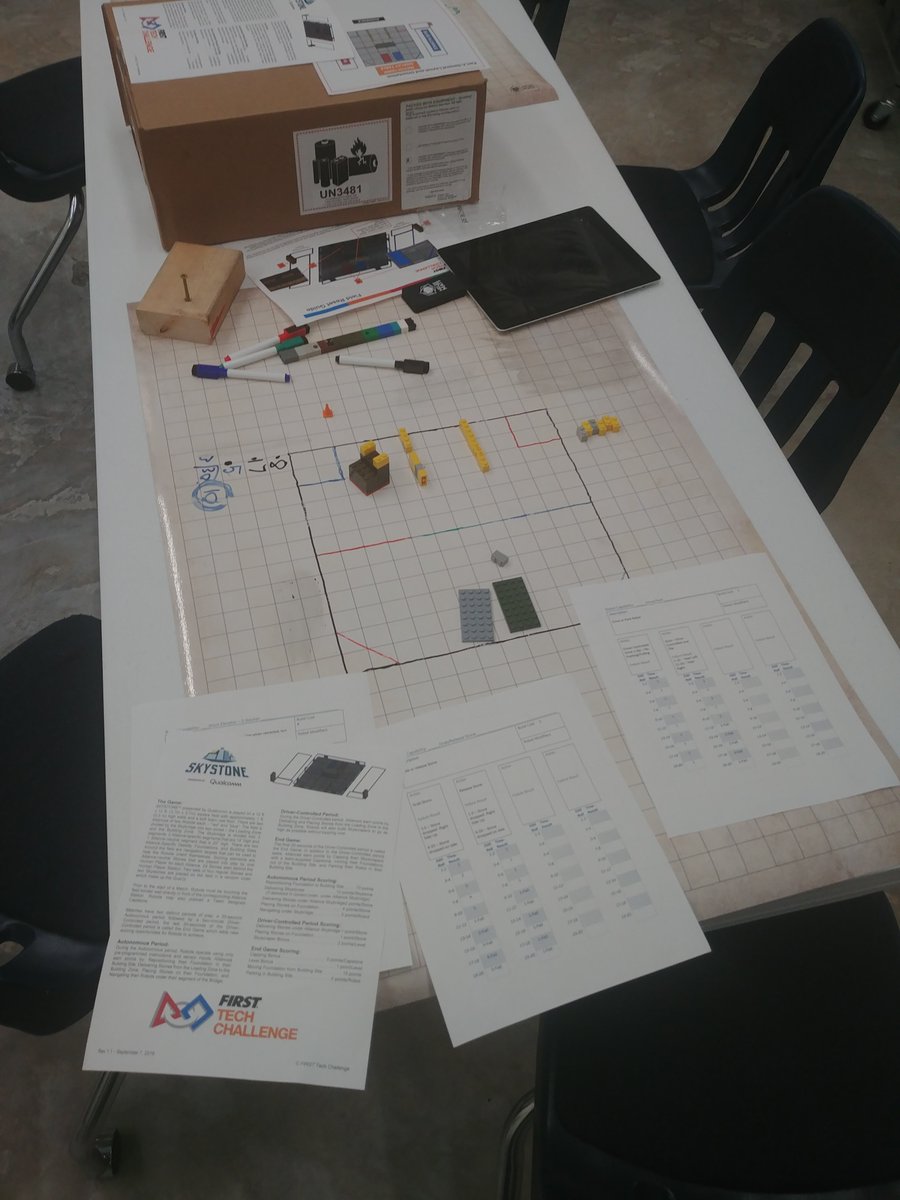 RoboteerCadets's tweet photo. Defining need robot capabilities

Playing “Matches and Robots” – A board game simulation of possible matches. 

Learning about match strategy and probability of failure with robot actions. 

Begin Prototyping https://t.co/5C3VfhLoV4