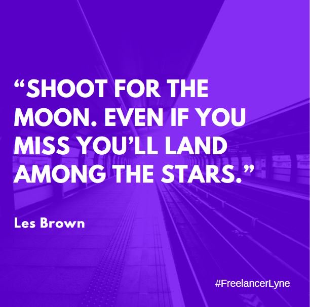 FreelancerLyne's tweet photo. “Shoot for the moon. Even if you miss you’ll land among the stars.” – Les Brown

#MondayMorning #BrightdayAhead #Moon #stars
#Smile #Spread #Happiness #FreelancerMood https://t.co/I4ip5wNUku