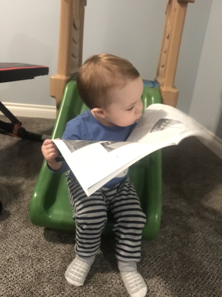 breannetidemann's tweet image. Must have been something good in that magazine! #littleReader #StartThemEarly