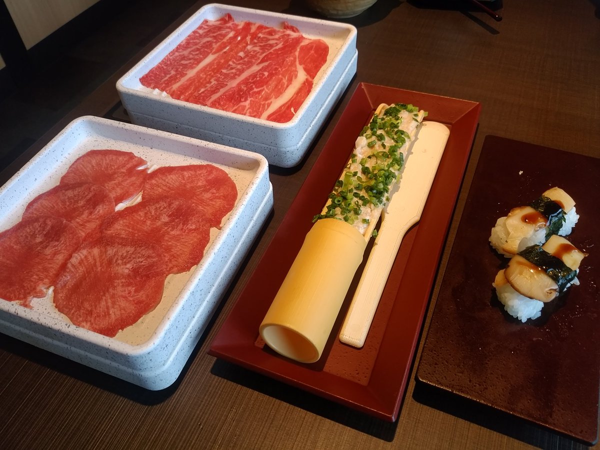 ｳﾞｫｸﾞ در توییتر 昨日は結婚記念日のお祝いとして 寿司 しゃぶしゃぶ食べ放題 のゆず庵三鷹井口店に行きました 松茸フェアやってたり 国産黒毛牛や牛タンしゃぶしゃぶは最高 寿司にはうにもあります 帰りに吉祥寺で買い物して 井の頭公園でカモを眺めたり ワカケ