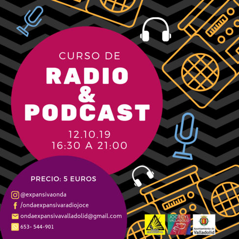 sábado 12 octubre 2019 - Valladolid - Curso intensivo de RADIO y PODCAST en medio libre-comunitario dlvr.it/RF8XQz