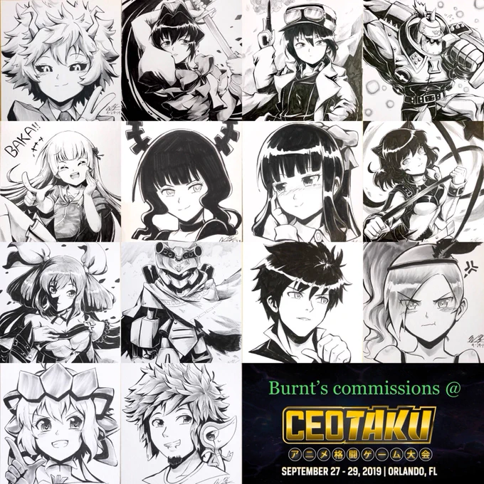 Thanks for a great show, CEOtaku, you gamers and weebs! Here's all the commissions I did at the show, I have never had a 50/50 of small and big commissions like this! 