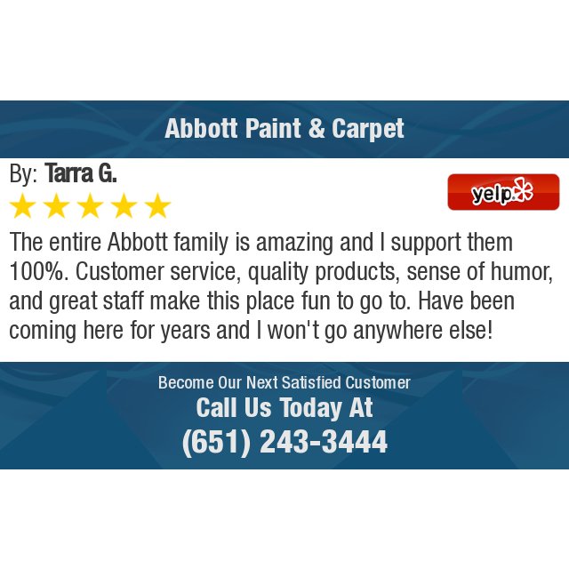 5 Star: Tarra G. "The entire Abbott family is amazing and I support them 100%. Customer service, quality..." bit.ly/2wTz0cS