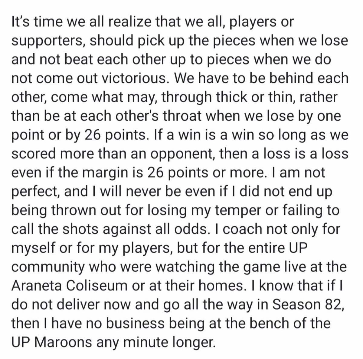 ruzcko_rivero's tweet image. We are 💯 behind you coach #BoPerasol we will continue fighting for the #UPCommunity. Tuloy ang laban mga Isko at Iska. #UPFight #NoWhereToGoButUP @upmbt
