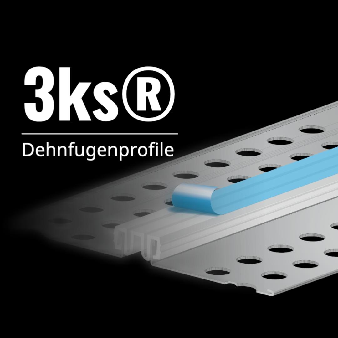 Das innovative D-SYS #Dehnfugensystem für den Innenbereich und #Außenbereich sowie Ebenen und #Innenecken. Flexibel, vielseitig und hochwertig. Alle #3ks #profile Produktdetails auf 3ks.de
