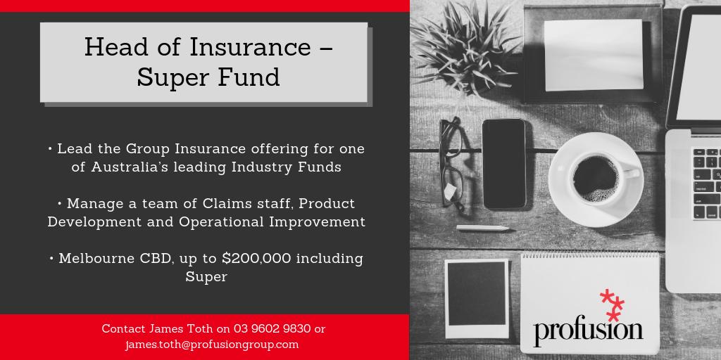 Head Of Insurance Superannuation role now available! Apply now via the link or contact James directly to find out more!

lnkd.in/fFHMxUG
