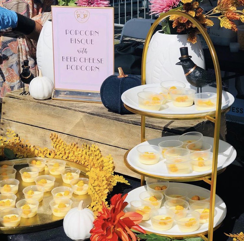 The <a href="/JustPopInOnline/">Just Pop In!</a> booth at the #IndyWFE Grand Tasting yesterday was perfect! They served a delicious popcorn bisque with beer cheese popcorn..so creative! <a href="/indystar/">IndyStar</a> <a href="/lizbiro/">Liz Biro</a> 
#USATWFE #GrandTasting