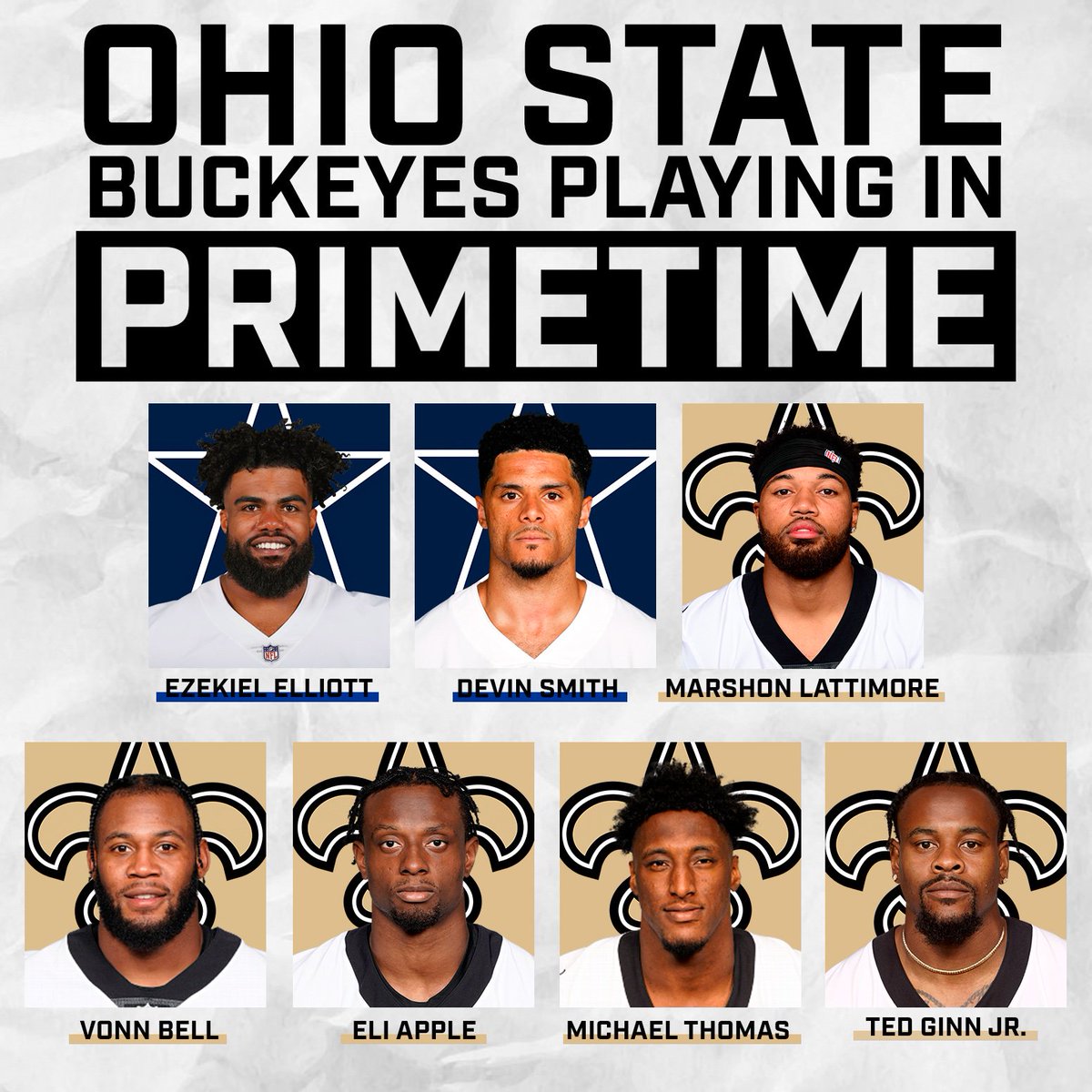 SNFonNBC's tweet photo. *THE* @OhioStateFB is well-represented tonight 💥 https://t.co/j7VN3HXdJ8