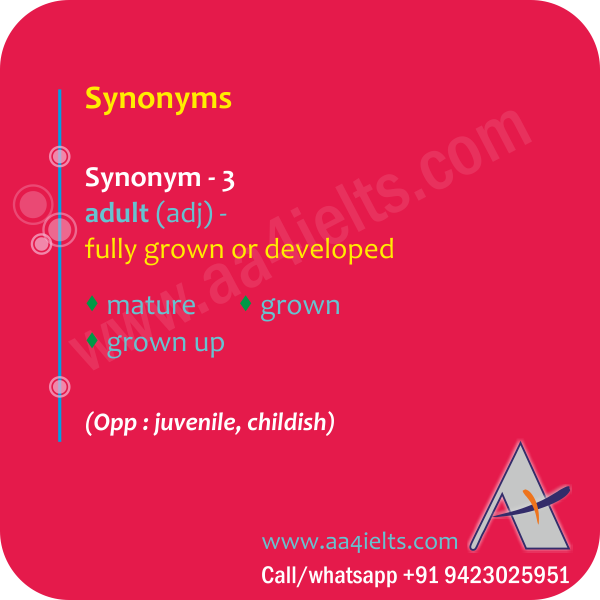 Synonym - 3

Here are a few more synonyms.
Read every word carefully and structure different sentences using them.

 #ielts #grammar #onlinecoaching #Jobs #writingtips #Australia #CanadaJobs #canada #jobsinaustralia #essaytopic #paragraphs #toefl #studyabroad #celta #TOEFL