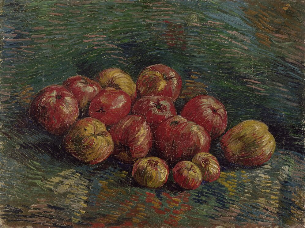 #VanGogh of the Day: Apples, September-October 1887. Oil on canvas, 45.7 x 60.4 cm. Van Gogh Museum, Amsterdam. #ShanaTovah!