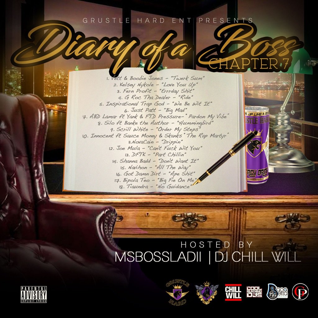 #GrustleHardEnt & @MsBossLadii presents #DiaryofaBoss vol. 7 hosted by @chilligrindwill out now!!!! #spinrilla spnr.la/pllcUQ6i
& #MyMixtapez 
mymixtapez.com/album/217193  @GrustleHrdRadio