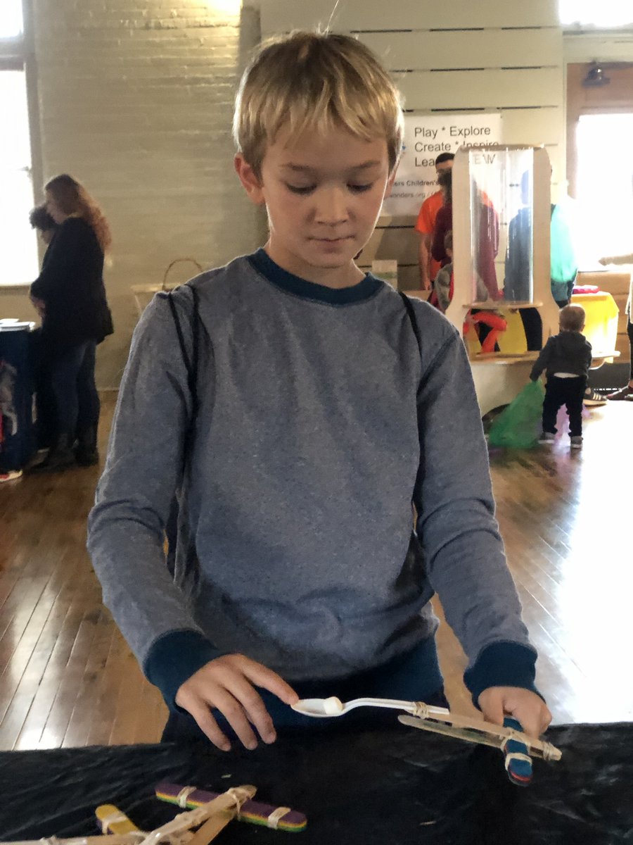 ExxonBillings's tweet photo. Sunday STEAM Fest at the Billings Depot! ExxonMobil made sure the kids all had a new T-shirt and STEM Billings made sure the kids had fun with catapults! #energyrocks https://t.co/FrVApyRWgk