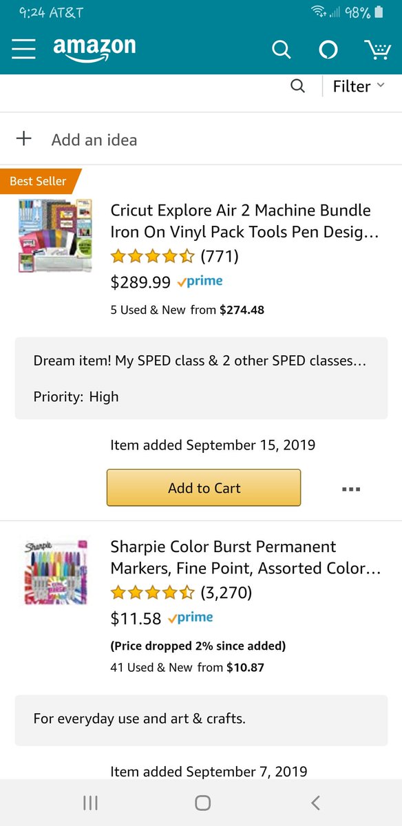 JuliBean20's tweet photo. @hook_edu #TodayIWant...a @OfficialCricut for my class that I would share with two other SPED teachers and their classes. We need butcher paper &amp; colored expo markers if anyone can help. #TwitterPhilanthropy https://t.co/IwutbxT9sn #clearthelists #shrinkthelists #support_a_teacher https://t.co/ijvDWIcSH1