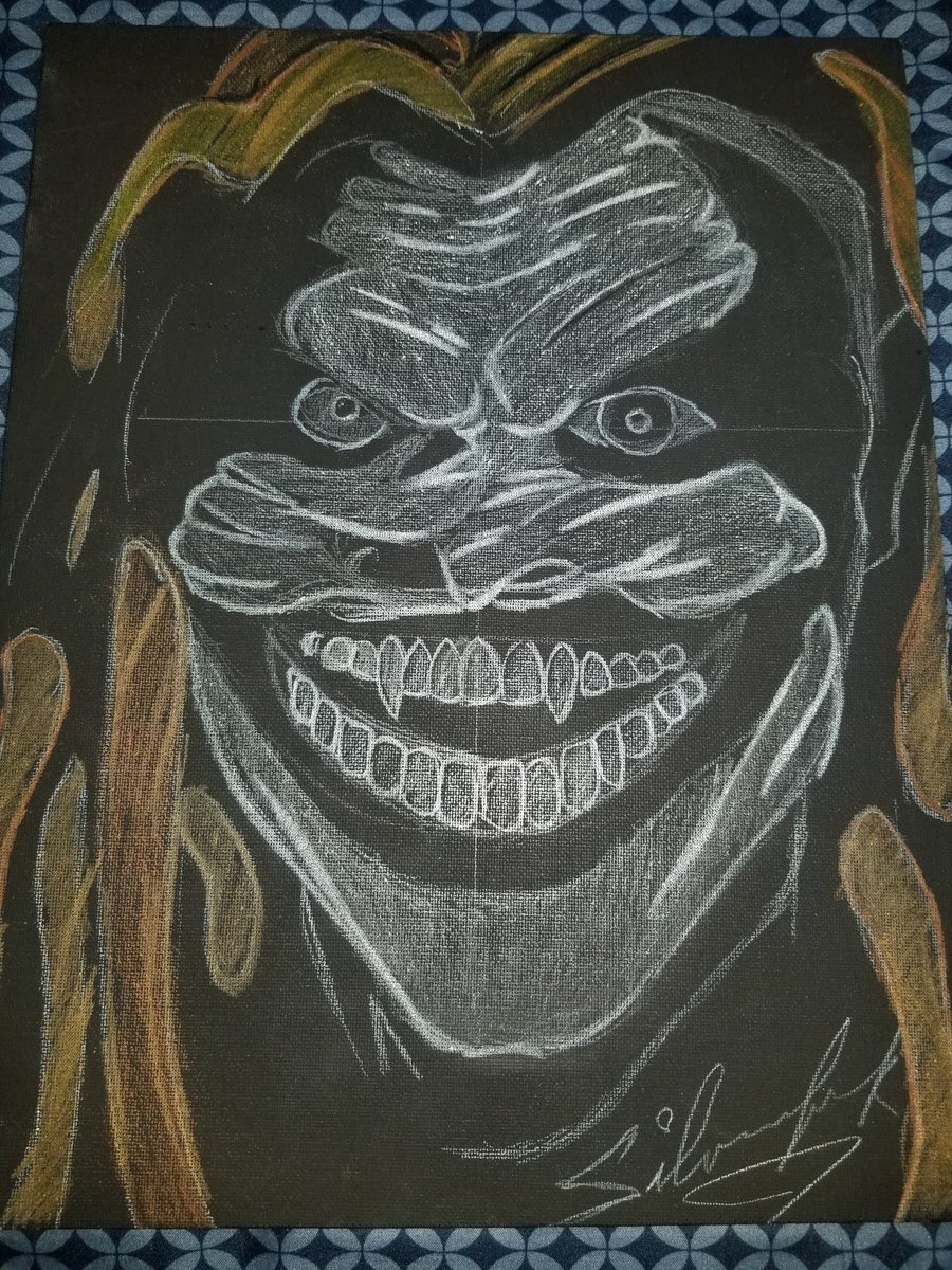 SILVERBACKINC75's tweet photo. YOWIE WOWIE! @WWEBrayWyatt Fiend piece work in progress. Medium: colored pencil on Black canvas. #LetMeIn #TheFiend #BrayWyatt #WWE #art https://t.co/OoacP85SK4