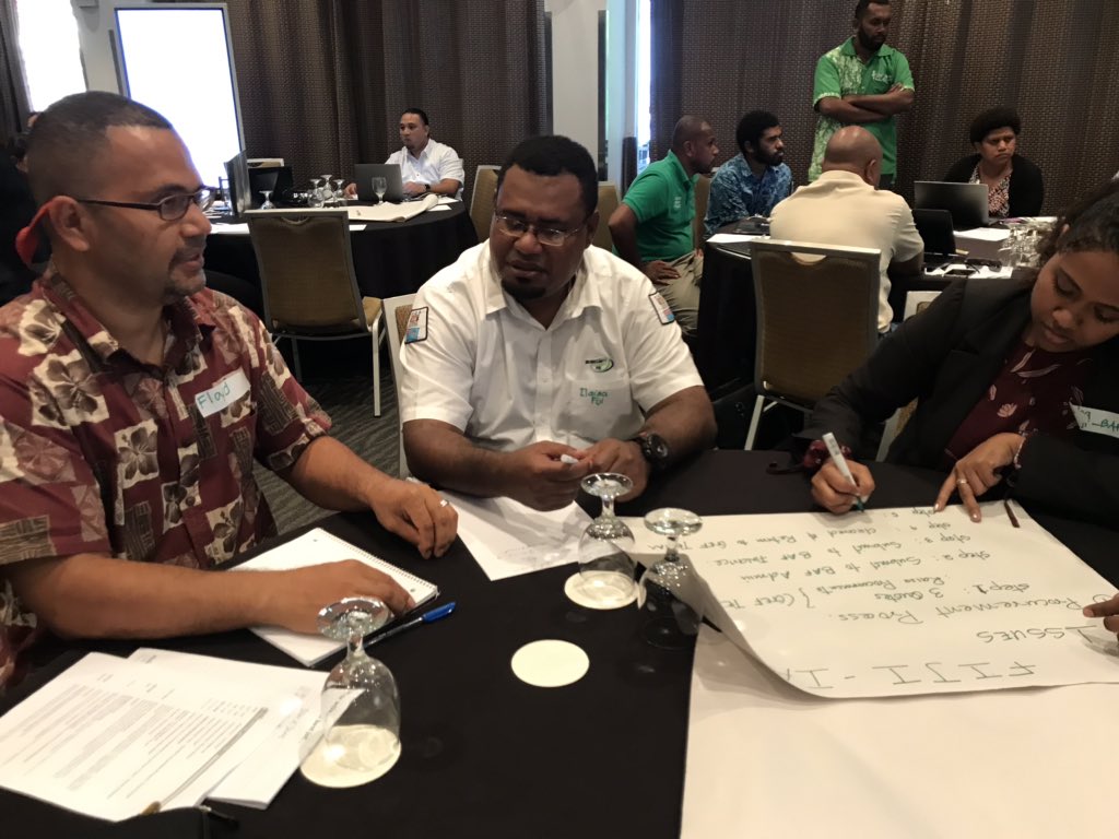 UNDP_Pacific's tweet photo. This week in #Fiji reps of #UNDP @theGEF funded projects implemented by national governments in 🇫🇯 🇻🇺 🇫🇲 🇵🇼 🇲🇭 🇼🇸 🇸🇧 🇳🇷 🇹🇻 🇰🇮 meet to strategize and discuss issues of common interest and map the way forward on project management. https://t.co/b3p3C1OeVI